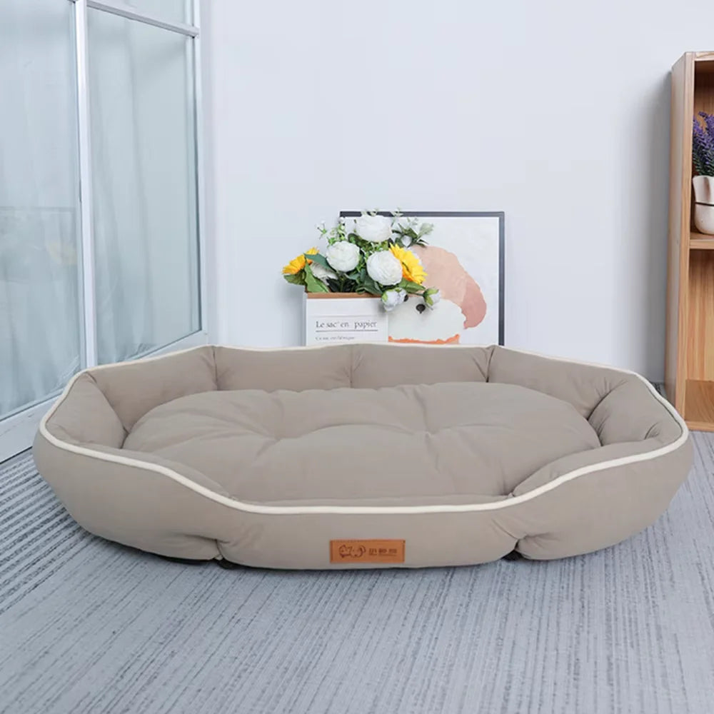 Large Pet Sofa Bed – Warm Orthopedic Cushion for Winter Dog and Cat Sleep