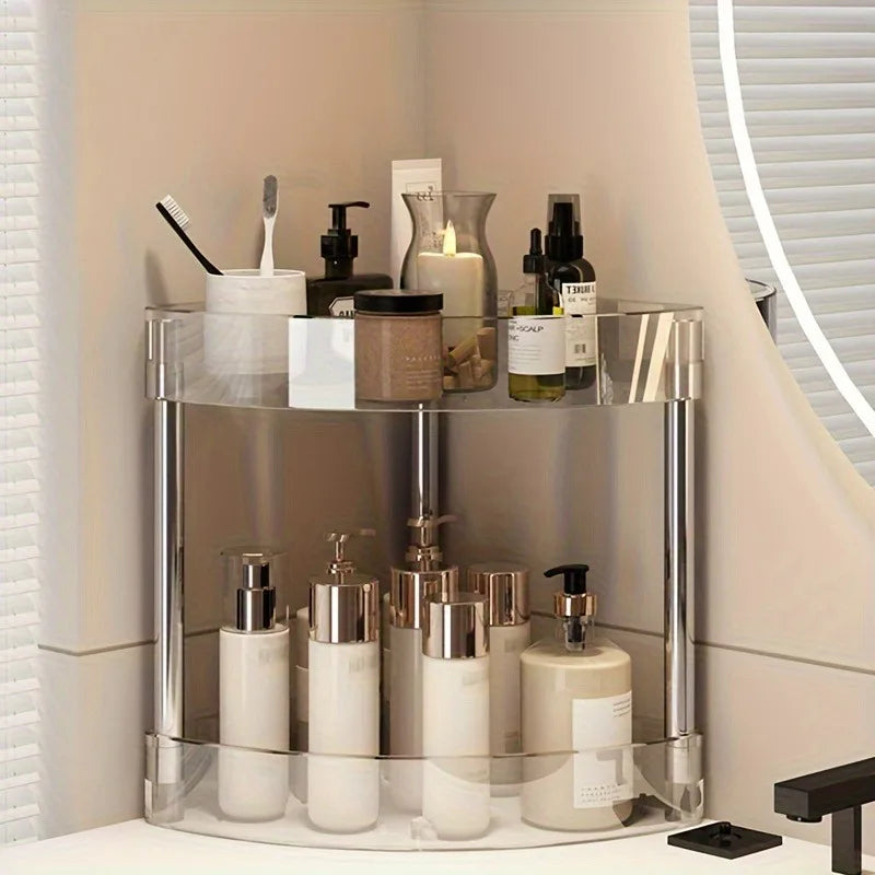 Multi-Layer Bathroom Storage Trolley – Transparent Space-Saving Rack for Home Organization