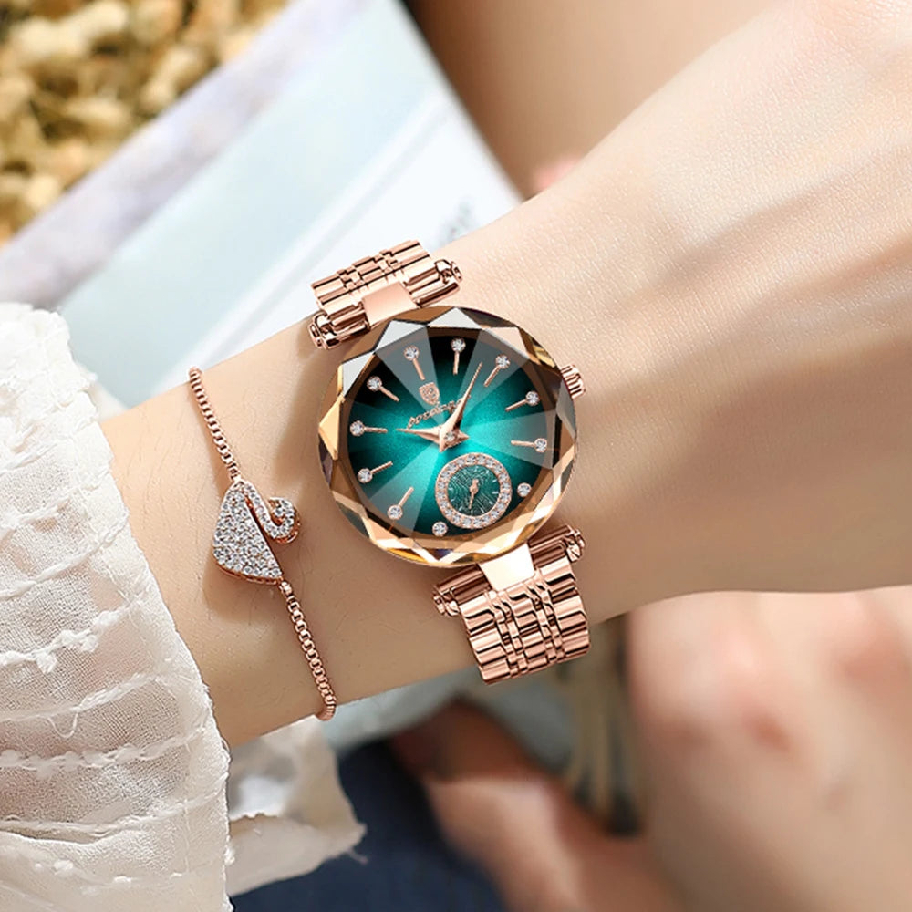 Elegant Stainless Steel Quartz Watch – Luxury Fashion Accessory for Women