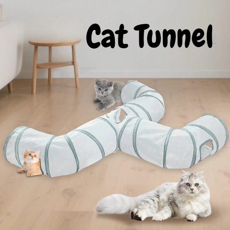 Collapsible Cat Tunnel – Interactive Play Tube for Indoor Pet Exercise