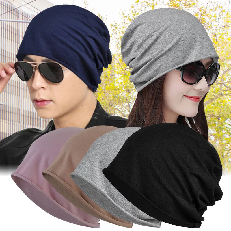Cotton Sleep Cap – Breathable Unisex Headscarf for Nightwear and Hair Loss