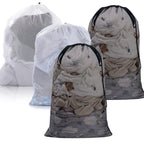 Large Mesh Laundry Bag – 60x90cm Drawstring Organizer for Washing Clothes