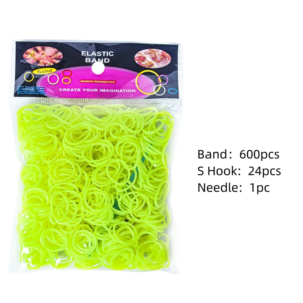 Elastic Loom Bands – Colorful DIY Jewelry Making Kit for Kids Crafts