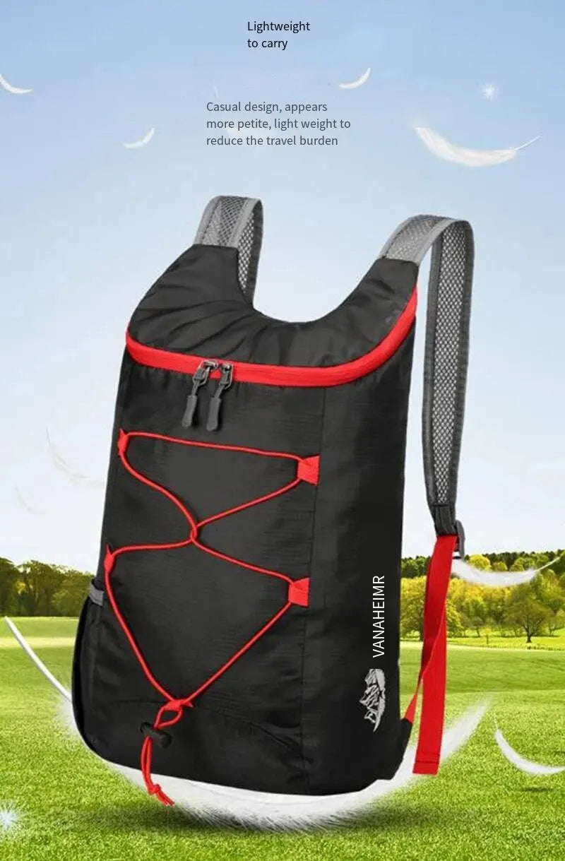 Folding Nylon Backpack – Lightweight Waterproof Bag for Camping and Hiking
