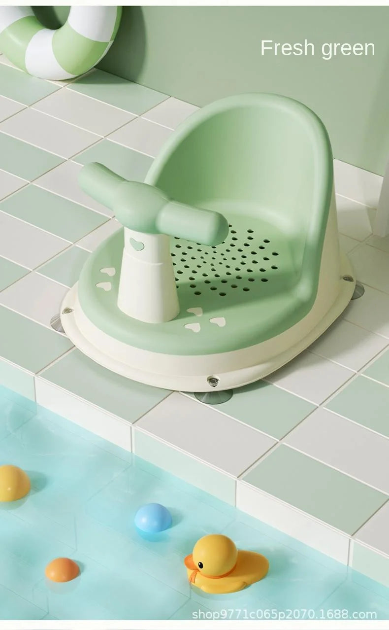 Portable Baby Shower Seat – Non-Slip Support Stand for Newborn Bathing