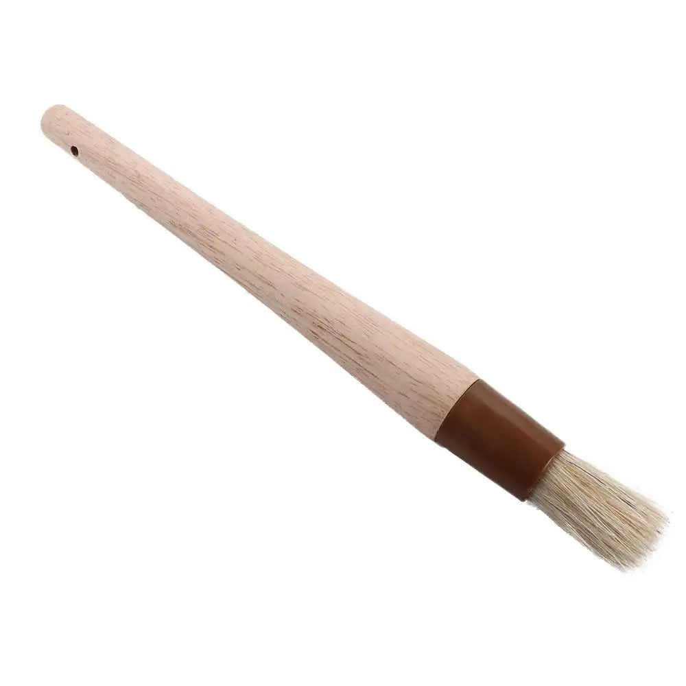 Wooden Bristle Pastry Brush – Flat Oil Basting Tool for Baking and Barbecue