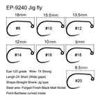Barbless Fly Fishing Hooks – Black Nickel Steel for Dry and Wet Fly Tying
