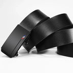 Genuine Leather Automatic Belt – Luxury Metal Buckle Strap for Men
