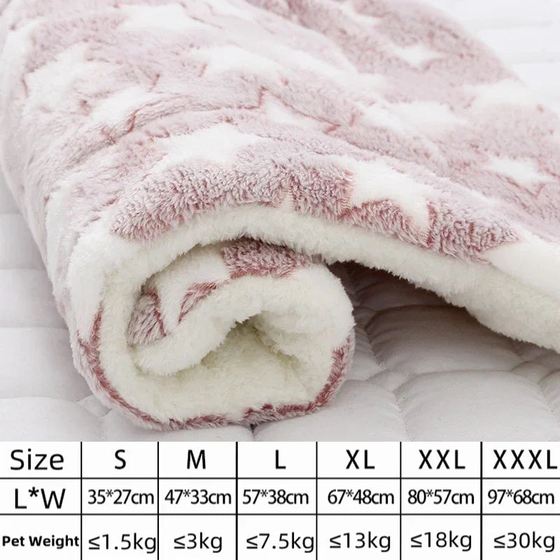 Flannel Pet Bed – Thickened Sleeping Mat for Small and Large Dogs and Cats