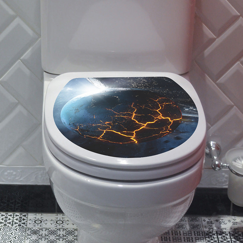 Decorative Toilet Seat Decal – Underwater Sea Shell Art for Bathroom Decor