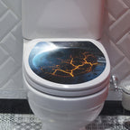 Decorative Toilet Seat Decal – Underwater Sea Shell Art for Bathroom Decor