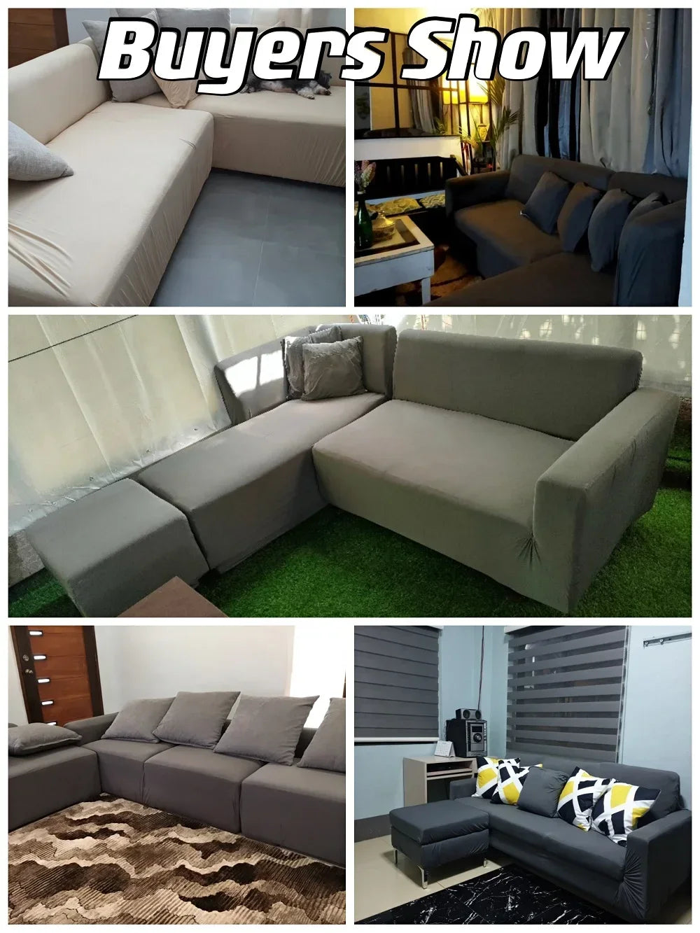 Elastic Spandex Sofa Cover – Stretch Slipcover for Living Room Furniture