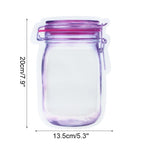 Reusable Mason Jar Zipper Bags – Leakproof Food Storage for Kitchen Snacks