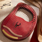 Mahogany Lyre Harp – 21 String Wooden Musical Instrument for Folk Music