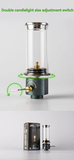 Windproof Gas Camping Lantern – Dreamlike Candlelight for Outdoor Lighting