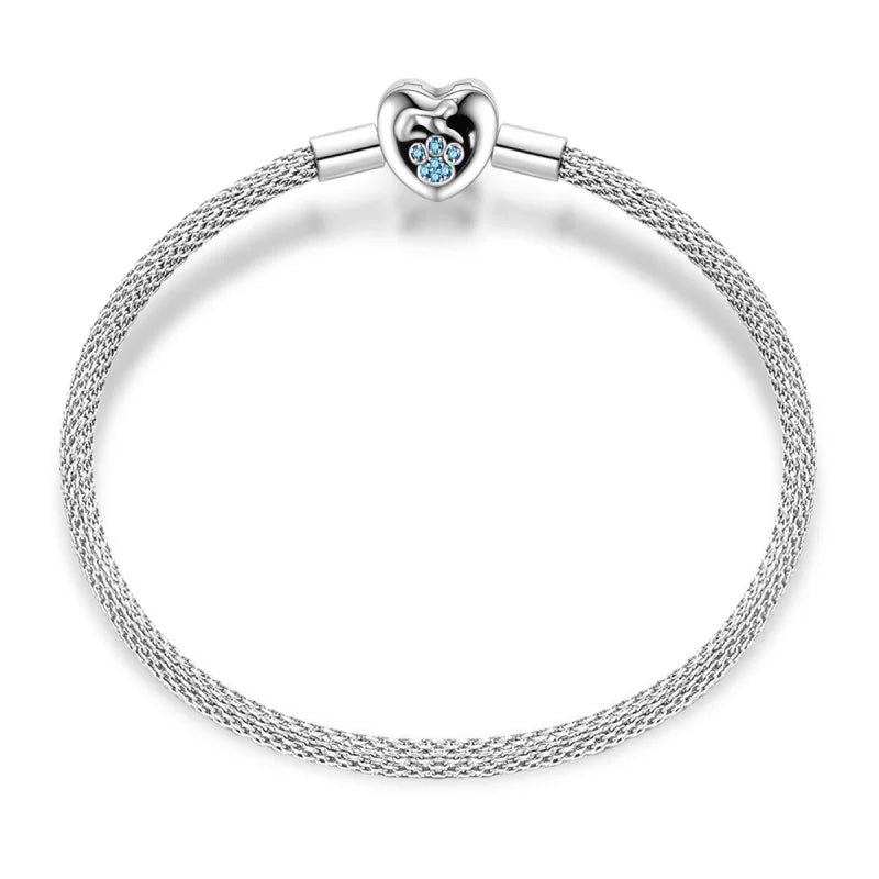 925 Sterling Silver Charm Bracelet – Adjustable Green Zircon for Birthday Gifts