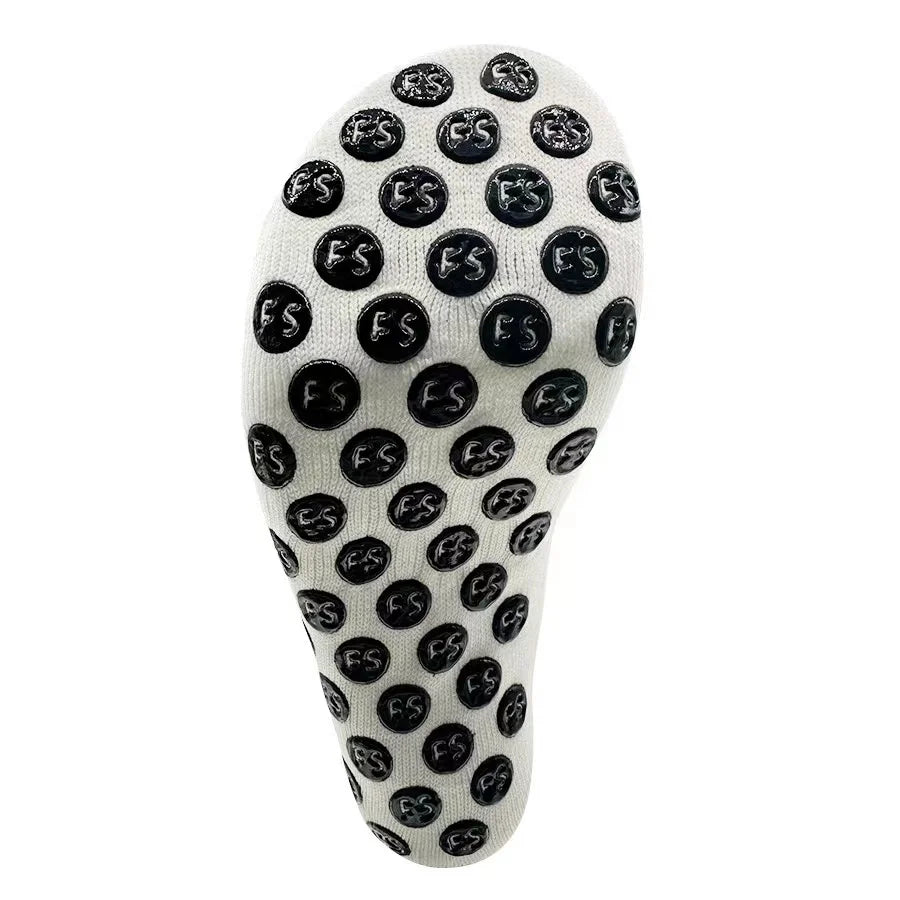 Anti-Slip Athletic Socks – Cotton Grip Crew for Soccer and Basketball