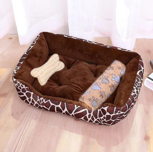 Large Square Dog Bed – Warm Soft Nest for Small Medium and Large Pets