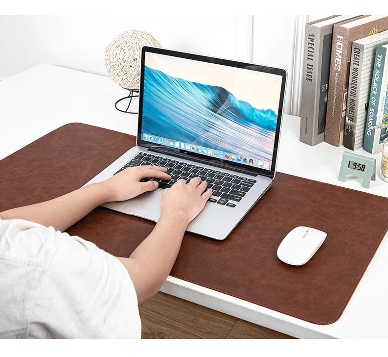 Large PU Leather Desk Pad – Waterproof Protective Mat for Office Gaming
