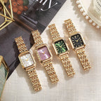 Women's Square Quartz Watch – Stainless Steel Strap for Elegant Fashion