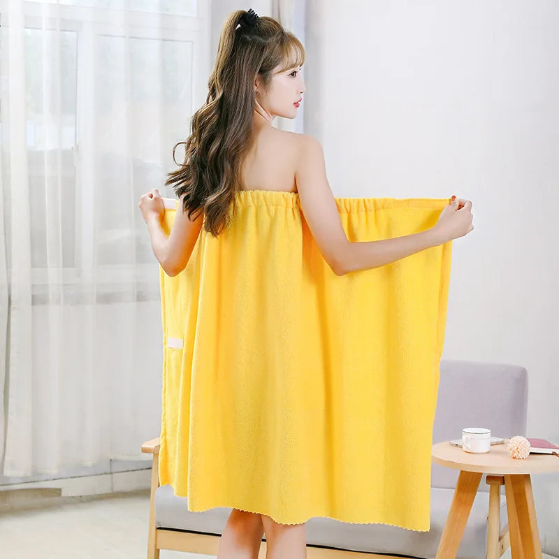 Wearable Bath Towel Wrap – 135x80cm Quick Dry Microfiber for Spa and Gym