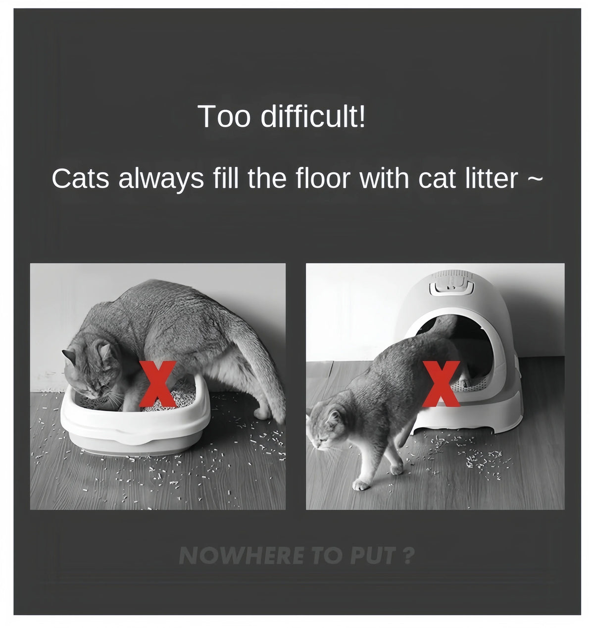 Large Waterproof EVA Cat Litter Mat – Double Layer Tray for Pet Hygiene
