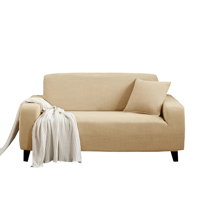 Jacquard Stretch Sofa Cover – Elastic Slipcover for L Shape and Standard Couches