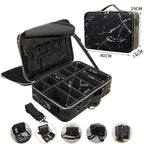 Large PU Leather Makeup Case – Professional Storage for Travel and Cosmetics