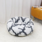 Round Plush Pet Bed – Soft Warm Sleeping Mat for Large Dogs and Cats