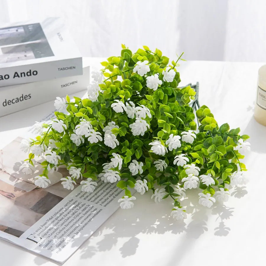 Artificial Eucalyptus Bouquet – Realistic Faux Plant for Home Wedding Decor
