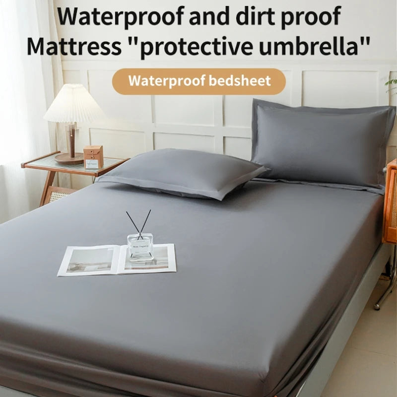 Waterproof Fitted Mattress Protector – Elastic Bed Cover for Home Bedding