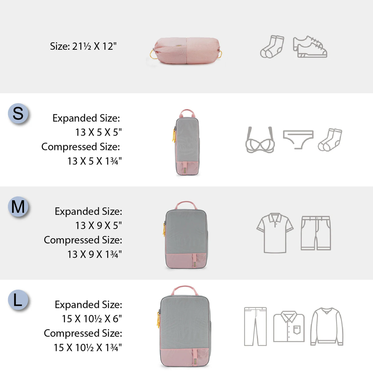 Compression Packing Cubes – Lightweight Luggage Organizers for Travel