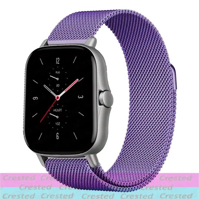 Milanese Stainless Steel Watch Band – 20mm 22mm Strap for Amazfit Smartwatches