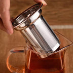 Glass Tea Infuser Pot – Heat Resistant Square Kettle for Loose Leaf Brewing