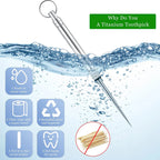 Titanium Pocket Toothpick – Reusable Metal Tool for Camping and Travel