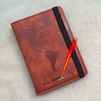 Personalized Passport Cover – RFID Blocking World Map Design for Travel