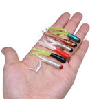 Soft Silicone Tube Worm Lure – 5cm Micro Bait for Bass Perch and Trout Fishing