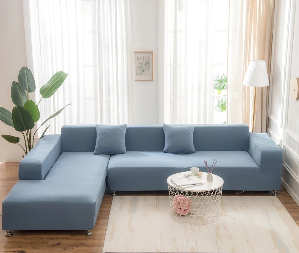 Thickened Elastic Sofa Slipcovers – Sectional Corner Couch Protection for Living Room