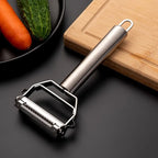 Stainless Steel Vegetable Peeler – Dual-Blade Melon Slicer for Home Kitchen Prep