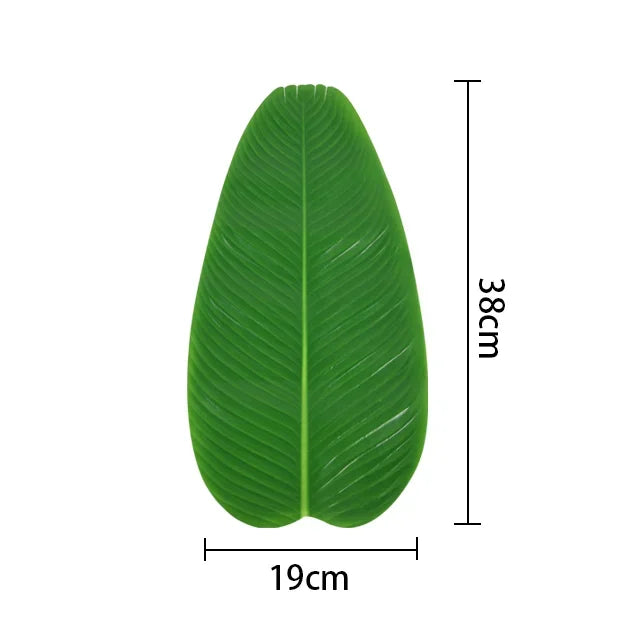 Artificial Banana Palm Leaves – Waterproof Tropical Table Decor for Luau Party