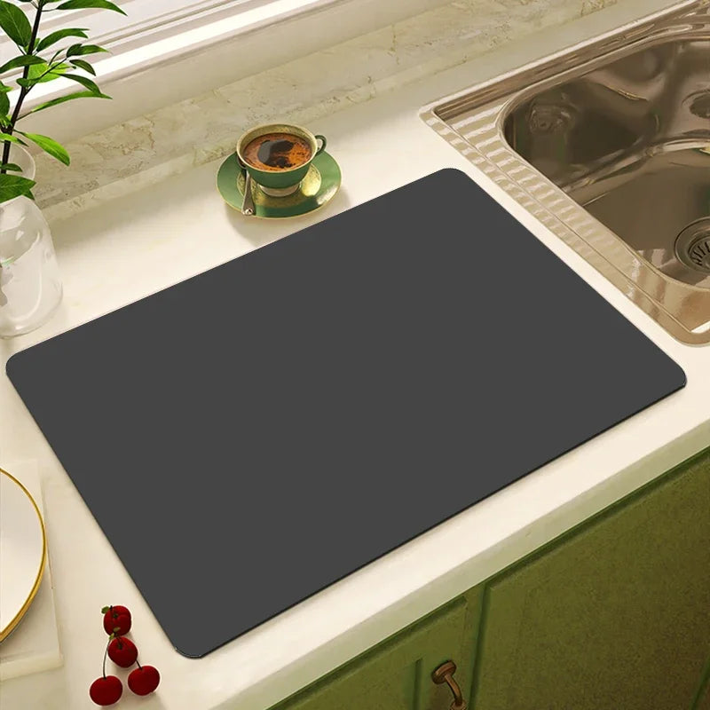 Absorbent Kitchen Drying Mat – Large Antiskid Pad for Tableware and Bathroom