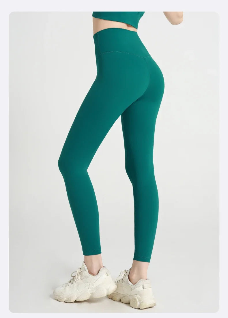 High Waisted Yoga Leggings – Naked Feel Fitness Pants for Gym and Running