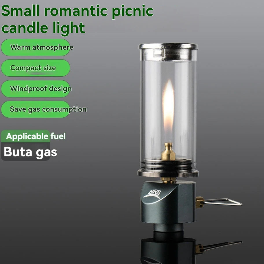 Windproof Gas Camping Lantern – Dreamlike Candlelight for Outdoor Lighting