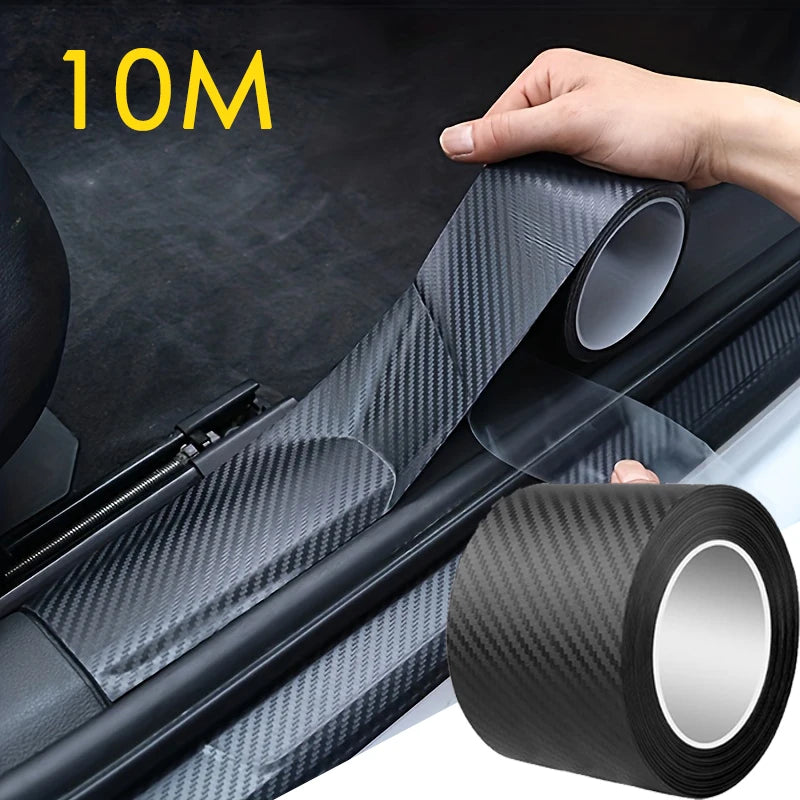 Nano Carbon Fiber Car Trim – Adhesive Vinyl Protector for Vehicle DIY Wrap