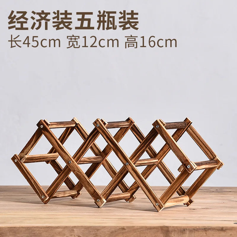 Wooden Stackable Wine Racks – Modular Storage Shelves for Home Bar Decor