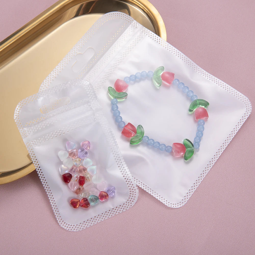 Transparent Zipper Pouches – Pearlescent OPP Bags for Jewelry Packaging