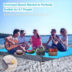 Waterproof Sandproof Beach Blanket – 200x140cm Mat for Outdoor Picnic Travel