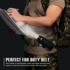 Rotatable Tactical Flashlight Pouch – 360 Degree Belt Clip for Outdoor Gear