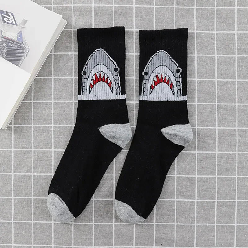 Harajuku Cotton Crew Socks – Unisex Hip Hop Streetwear for Casual Wear