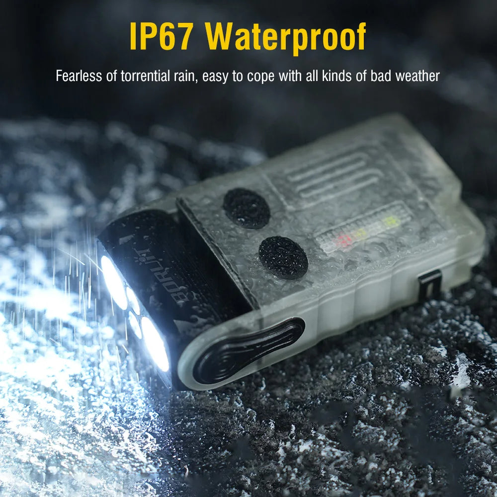 Rechargeable LED Keychain Flashlight – UV and Buzzer for Outdoor Camping